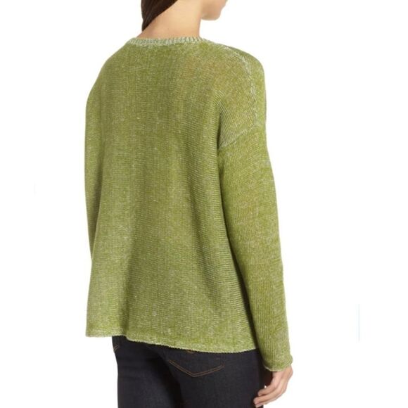 Eileen Fisher Organic Linen Sweater S Quiet Luxury Minimalist Capsule Coastal - Picture 9 of 13